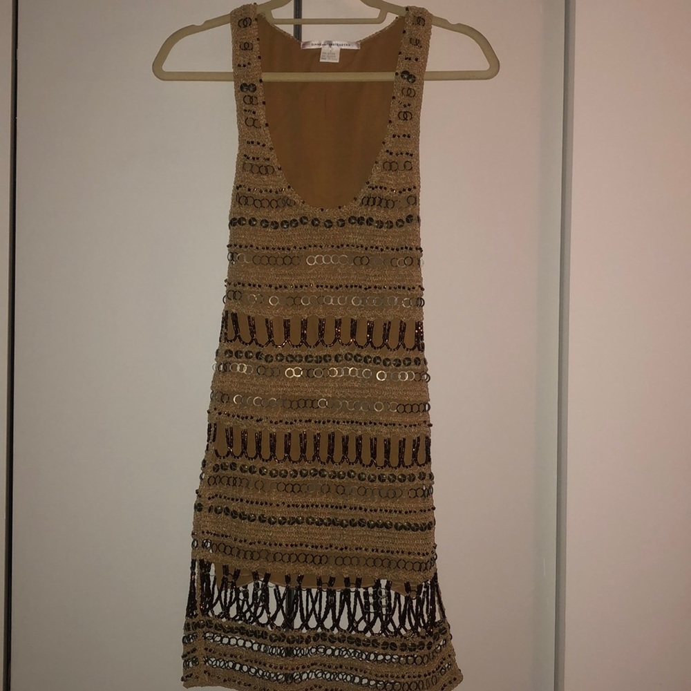 Dvf beaded macrame top/dress